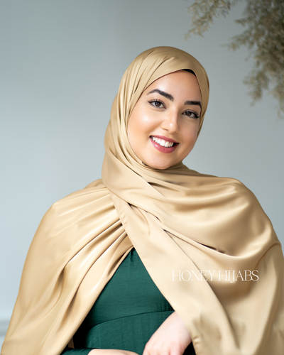 Matte Satin Hijab - Golden
