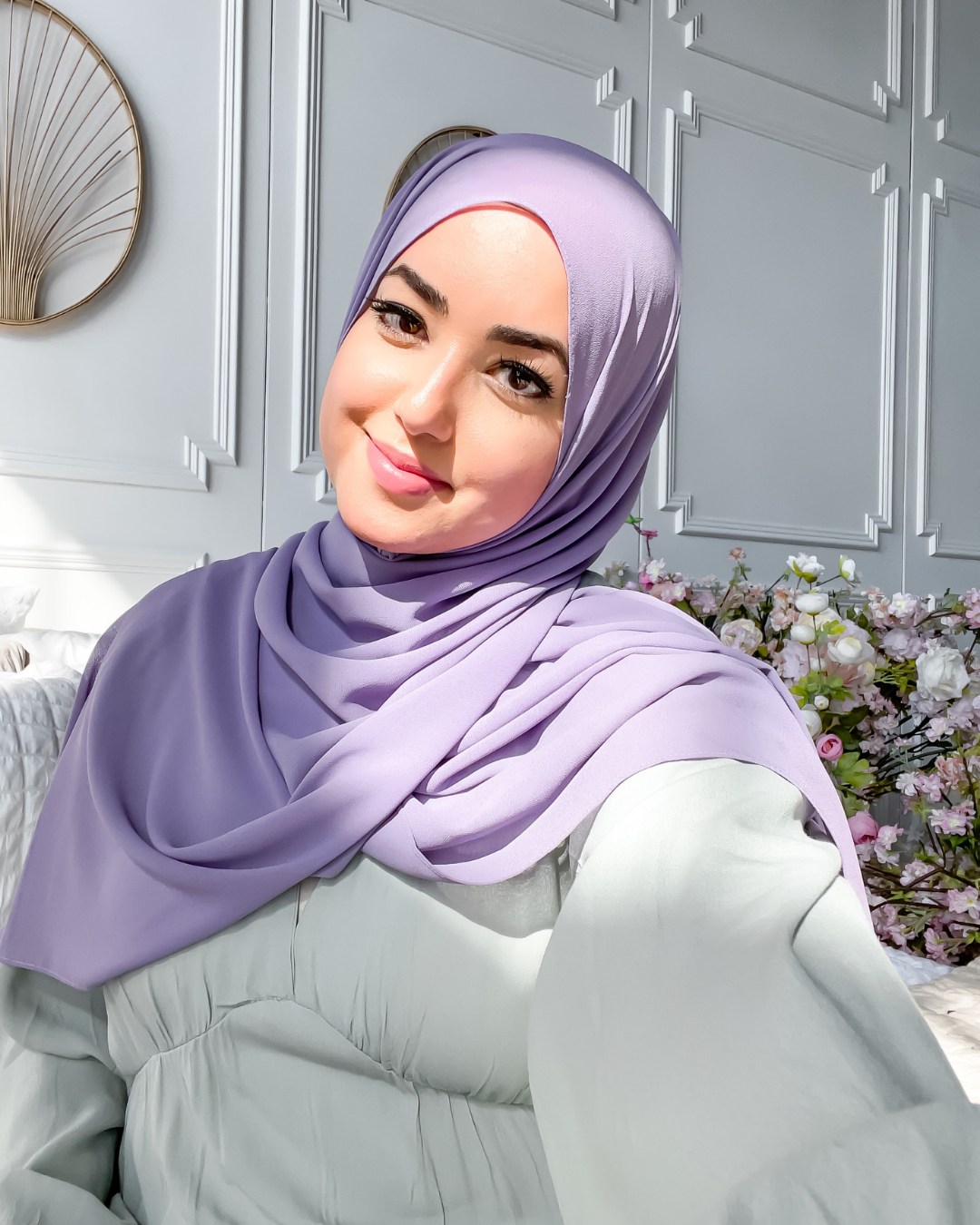 Lavender Premium Chiffon Hijab - Honey Hijabs,   - Luxury Haute Hijabs, Honey Hijabs - Honey Hijabs