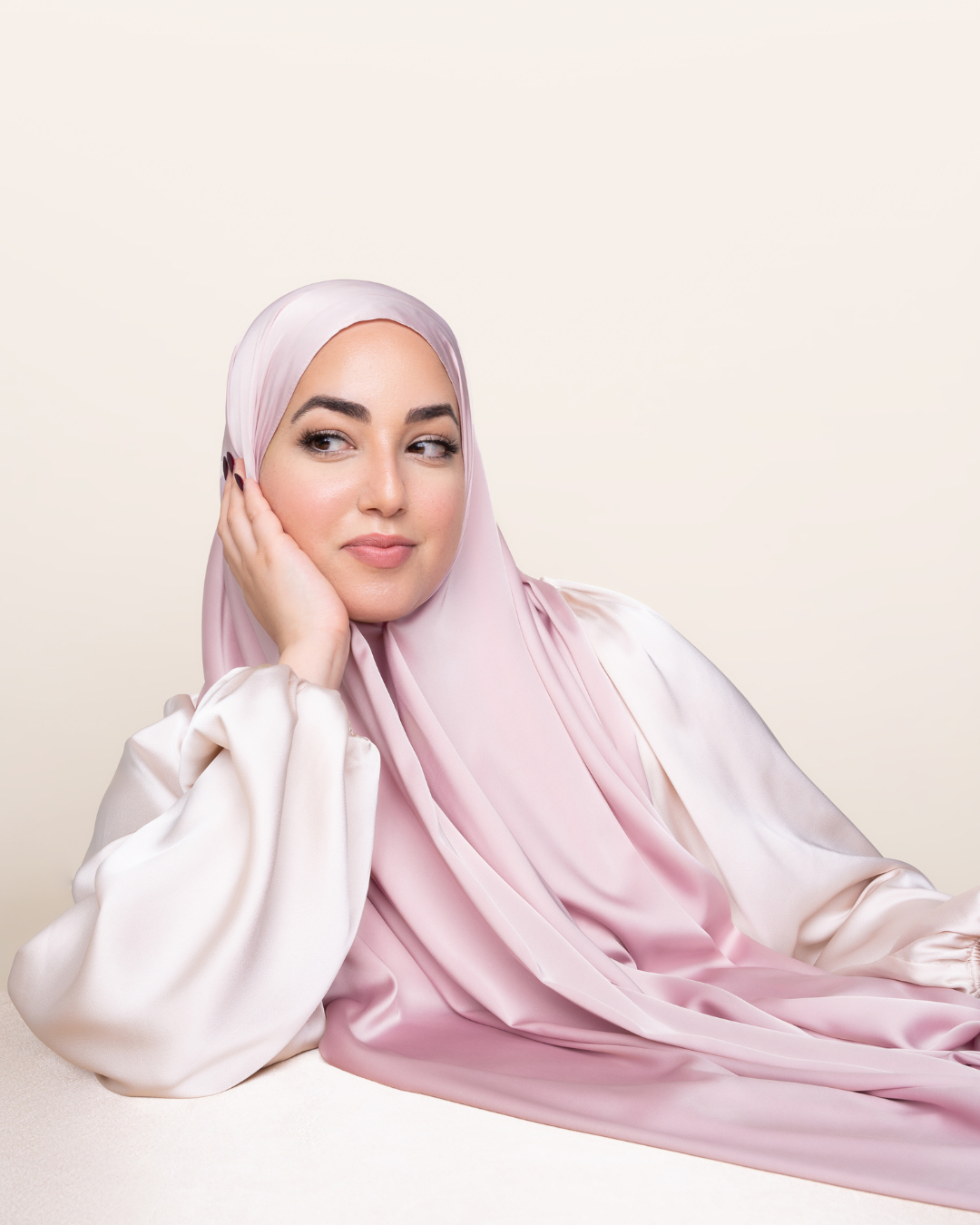 Matte Satin Hijab - Rosewater