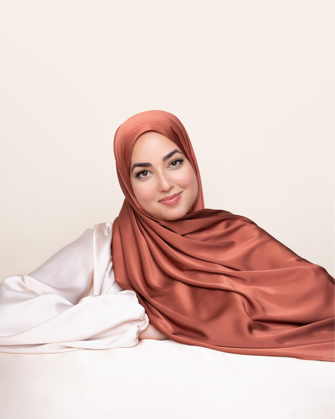 Matte Satin Hijab - Spice
